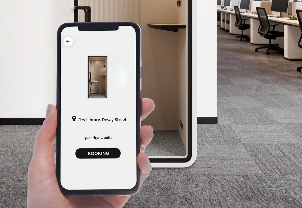 Reserving a SoundBox VRS pod from a phone