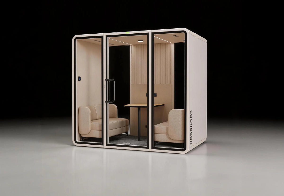 SoundBox VRS pod on a dark studio backdrop