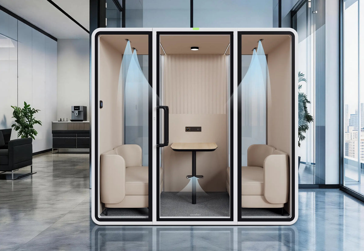 Airflow through a SoundBox VRS pod, top in and bottom out