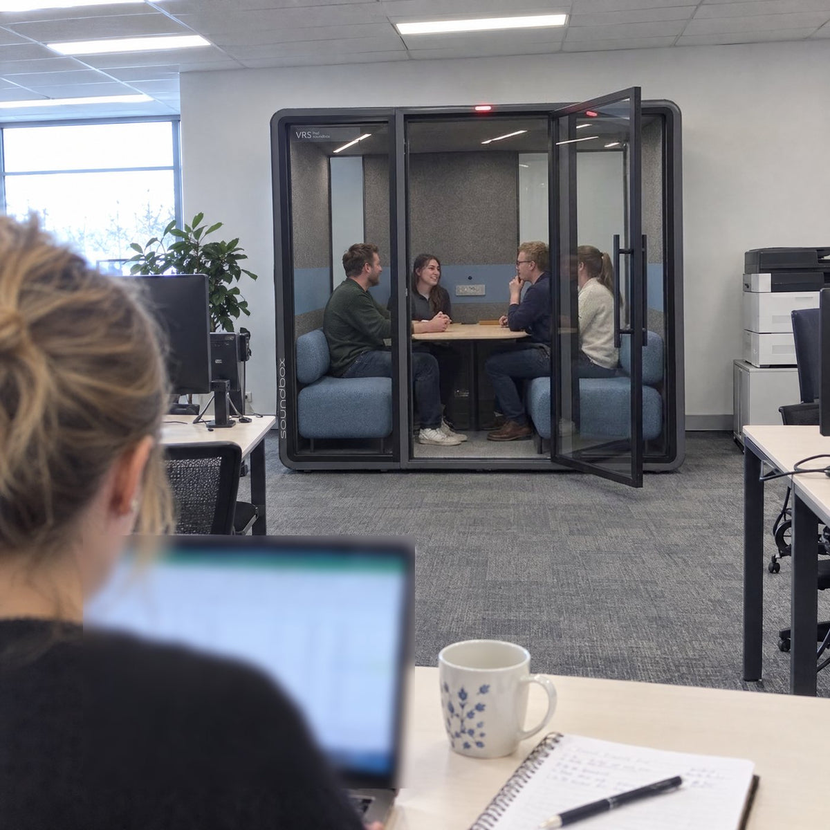 The same scene with the Soundbox VRS Collaborative door open