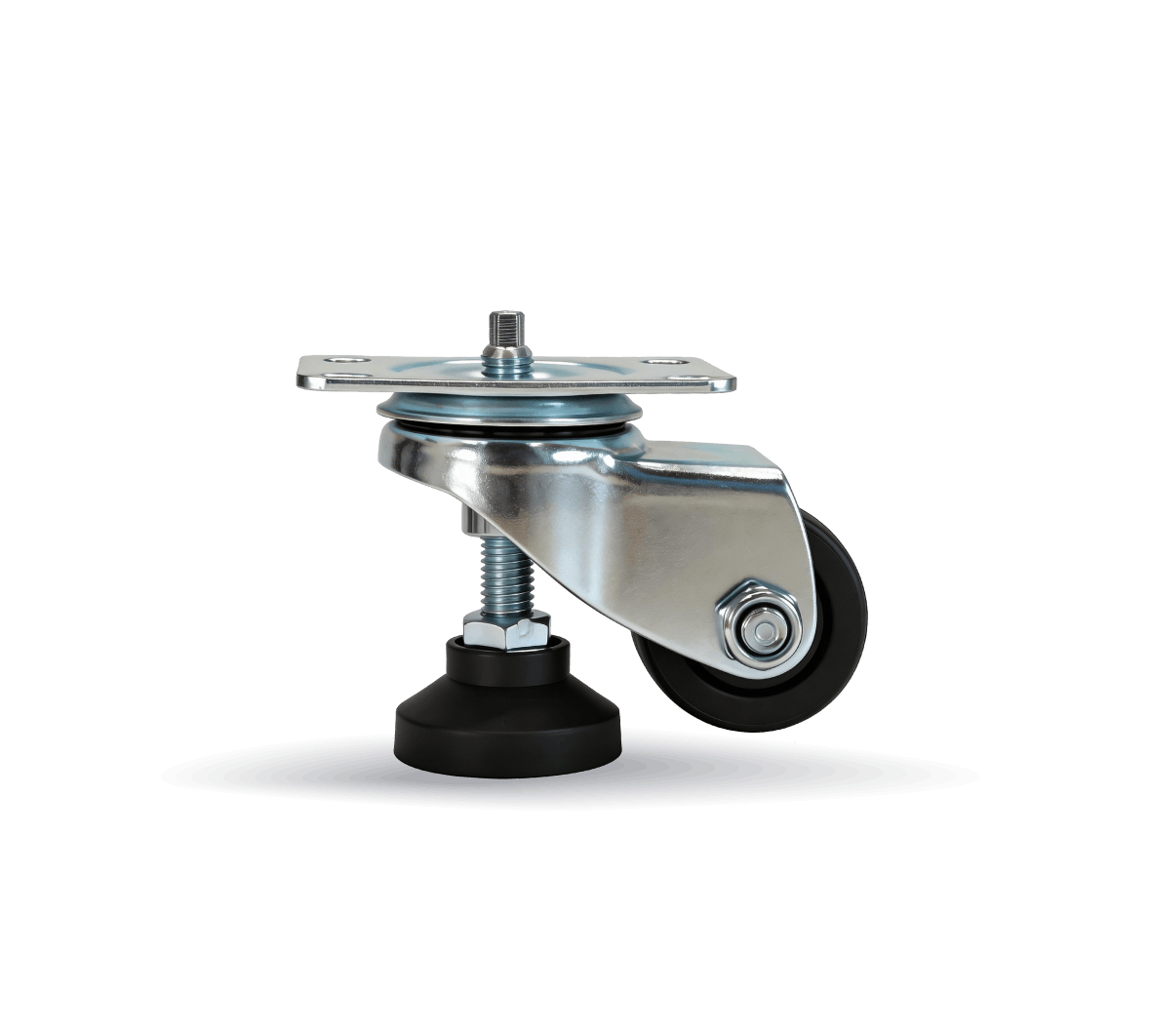 Mobility casters and levelling feet for a SoundBox VRS pod