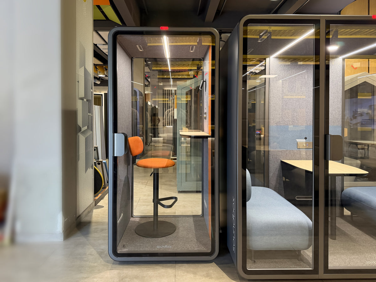 SoundBox VRS Single in the showroom with the door open